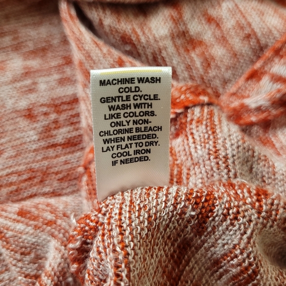 Donated! EST. 1946 Womens Heather Red Button Back Leather Elbow Patches sz L - Picture 7 of 10